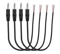 PATIKIL 0.8FT 3.5mm 1/7" Jack Mâle À Fil Nu Extrémité Ouverte, 4PCS TRS 2 Pôles Mono Plug Câble Audio Pour Speaker Headphone Headset Earphone Electric Guitar Bass Keyboard, 2 Couleurs