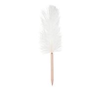 PATIKIL 1.0mm Stylos À Bille Plume En Gros, Encre Noire Tige Plaquée Vintage Stylos Pour Signature Style 1 Pour Bureau Mariage Invités, Blanc/Or Rose