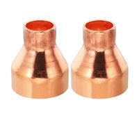 PATIKIL 1 1/2" à 7/8" ID Réducteur de Cuivre, 2Pcs 99,9% Cuivre Pure Adaptateur de Connecteur de Tube de Raccord de Pression de Couplage Réducteur avec Connexion de Soudure à la Sueur