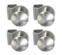 PATIKIL 1-1/8" Poignée De Tirage Pour Porte En Verre, Acier Inoxydable 4Pcs Attaches De Porte Sans Perçage Poignées Boutons Avec Vis Pour Armoire Tiroir Vitrine 5-8mm, Argent