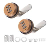 PATIKIL 1-1/8" Serrure à Came Combinée, 2 Pcs Serrures de Classeur avec Combinaison de Code de Mot de Passe Serrures Classeur avec Cylindre Chromé pour Tiroir 0,6 à 1" d'Épaisseur, Rouge