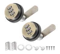 PATIKIL 1-1/8" Serrure à Came Combinée, 2 Pièces Serrures de Classeur avec Combinaison de Code de Mot de Passe avec Cylindre Chromé pour Tiroir en Bois de 0,6 à 1" d'Épaisseur, Vert