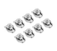 PATIKIL 1/16" / 1,5 mm Simplex Bolt Clip de Câble Métallique, 8 Pièces M2 304 en Acier Inoxydable Simplex Single Bolt Serre-Câble pour Gréement de Garde-Corps, Ton Argent
