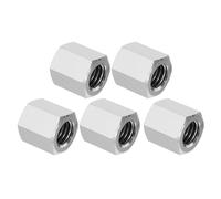 PATIKIL 1/2"-13 UNC Ecrou Hexagonal en Acier Inoxydable 304, 5Pcs 25mm Longueur Écrous de Raccordement Hexagonaux Tige Entièrement Filetée, Fixations de Connecteur à Goujons, Argenté