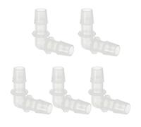 PATIKIL 1/2" Raccord en Plastique coude à 90 degrés, Lot de 5 Raccords en L-barbelé Connecteur de jonction égal à Deux Voies pour Tuyau d'pour Aquarium Carburant gaz Liquide air