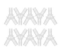 PATIKIL 1/2" Raccord en Plastique en Forme de T, 10 Pièces Égal en Forme de Y 3 Voies Joint de Raccord de Jonction de Mender Adaptateur D'Union Intersection Barbelé, Transparent