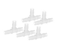 PATIKIL 1/2" Raccord en T en Plastique avec Embout de Tuyau, 5 Pièces T Égal en Forme de 3 Voies Joint de Raccord Mender Adaptateur Union Intersection Barbed Split, Transparent