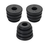 PATIKIL 1.2" x 1" Compresseur Caoutchouc Pieds, 3 Paquet Pied Support Anti Vibration Tampon Rechange pour Climatisateur Réfrigérateur, Noir