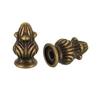 PATIKIL 1.3" Haut Zinc Alliage Lampe Filons Capuchon Bouton, 2 Paquet Lampe Vis Support Taraudé 1/4-28 pour Table et Sol Lampe Abat-jour Ornementations, Bronze