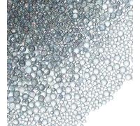 PATIKIL 1-3mm Perles De Verre Miniatures 200g Petites Perles Iridescentes sans Trou Billes Larme d'eau pour DIY Art du Ongle Remplissage Resine, Gris