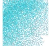 PATIKIL 1-3mm Perles De Verre Miniatures 200g Petites Perles Iridescentes sans Trou Billes Larme d'eau pour DIY Art Résine ornementation Ongles, Bleu Ciel