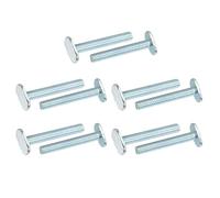 PATIKIL 1/4"-20 boulons en T, 10 Pack 1-3/4 pouces Boulons en T-Slot Accessoires de boulon de rail de kayak pour T-Track universel Gabarits et dispositifs de menuiserie, argent