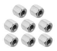 PATIKIL 1/4"-20 UNC Ecrou Hexagonal en Acier Inoxydable 304, 8Pcs 10mm Longueur Écrous de Raccordement Hexagonaux Raccord Fileté à Écrou Et Goujon, Fixations de Connexion, Argenté