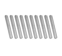 PATIKIL 1/4"-20 UNC Tige Entièrement Filetée en Acier Inoxydable 304, 10Pcs 60mm Longueur Vis Filetée Longue Filetage à Droite Tige Filetée pour Boulons d'Ancrage Colliers Boulons en U