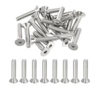 PATIKIL 1/4-20 x 1-1/4" Vis à tête cylindrique à six pans creux, 20 Pack Boulons fraisés plats à six pans creux en acier inoxydable 304 18-8 Filetage complet Grade 6.8