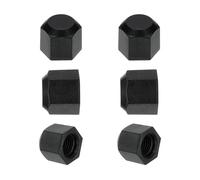 PATIKIL 1/4" Bouchon en plastique, filetage femelle 7/16-20UNF 6 pièces Raccord de tube à bride SAE 45 degrés Bouchon de valve pour tuyau de climatiseur Ligne de gaz hydraulique, noir