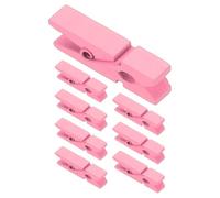 PATIKIL 1.4" Pinces À Linge en Bois Coloré, 50Pcs Mini Pinces À Linge Colorées en Bois Forte Adhérence Pinces Photo pour Images Suspendu Linge Artisanat Décoratif, Rose