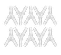 PATIKIL 1/4" Raccord en T en Plastique avec Embout de Tuyau, 10 Pièces Égal en Forme de Y 3 Voies Joint de Jonction Mender Adaptateur Union Intersection Barbed Split, Transparent