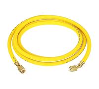 PATIKIL 1/4 SAE refroidisseur Charge Tuyau, 8ft 500 PSI 2500 PSI Collecteur Jauge Tuyau avec Ca Adaptateurs pour Air Climatiseur HVAC Réfrigération, Jaune