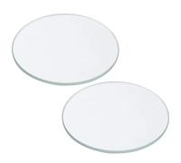 PATIKIL 1.46x0.06 Diamètre Lampe Poche Verre Lentille, 2 Pcs Poli Bord Verre Lentille pour LED Lumière Source Lentille Portable Lampe Poche Remplacement, Transparent