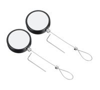 PATIKIL 1.5 m / 4.9 Ft Attache Remote Retractable avec Témoin, 2 Pcs Cable De Sécurité Remote À Distance Rond Verrou Adjustable Cable Leash Longueur pour TV Remote Control, Noir