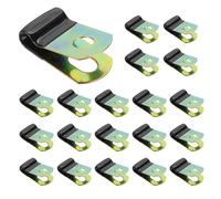 PATIKIL 1/5 Pouce Attaches Câble Revêtues De Vinyle, 50 Pièces Pinces Câble Acier Galvanisé Avec Coussin Caoutchouc Pour Gestion Des Câbles, Tubes Et Fils, Noir