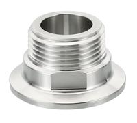 PATIKIL 1.5 pouce TC Tri Colliers Adaptateur, Tri-Trèfle Raccords vers NPT 1" Mâle Filetage Adaptateur 304 Inox Acier pour Alimentation Boisson Laiterie Application