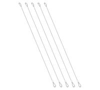 PATIKIL 1.5mmD x 16"L Câble De Sécurité Extérieur Pour Voyage, 5PCS Câble En Acier Inoxydable 304 Sécurité Anti-Vol Pour Bagages Avec Boucles Pour Bike Motorcycle Décoration Maison, Silver