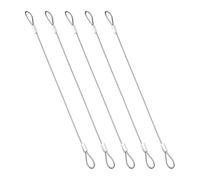 PATIKIL 1.5mmD x 8"L Câble De Sécurité Extérieur Pour Voyage, 5PCS Câble En Acier Inoxydable 304 Sécurité Anti-Vol Avec Boucles Pour Bike Motorcycle Décoration Maison, Silver