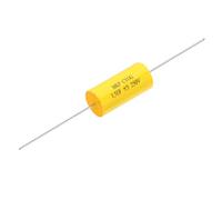 PATIKIL 1.5uF 250 V Condensateur De Division De Fréquence, 1 Pcs Axial Haut-Parleur Crossover Sans Étape Condensateur Film MKP Pour Audio Equipment Appliances, Jaune