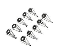 PATIKIL 1.6-3.6mm Tube Diamètre Pêche Barre Pointes Réparation Trousse, 10 Paquet Fer Anneau Guide pour Eau Salée Eau Douce Pêche, Argenté