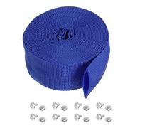 PATIKIL 1,8" 13FT Protection Tuyau Manchon avec Bouton-Pression Fermeture, Polyester Fibre Câble Housse Gaine Protection pour Soudage Tig Torche Hydraulique Tuyau, Bleu