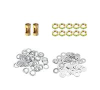 PATIKIL 1/8IP Filetage Rondelles et Écrous de Blocage pour Tubes de Lampe, 2 Ensemble Tuyau Fileté Attaches Assortiment Matériel pour Lustre Plafond Luminaire Bricolage, Placage Zinc