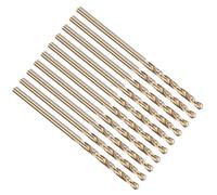 PATIKIL 1.8mm Foret Hélicoïdal, Tige Droite Jobber M35 Cobalt 5% Acier Rapide 135° Finition Or, Mèche pour Métal Acier Inoxydable Dur, Forets à Métaux à Haute Dureté - Lot de 10