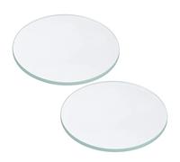 PATIKIL 1.97x0.08 Diamètre Lampe Poche Verre Lentille, 2 Pcs Poli Bord Verre Lentille pour LED Lumière Source Lentille Portable Lampe Poche Remplacement, Transparent