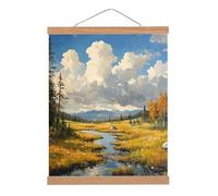 PATIKIL 1 Ensemble Cadre Magnétique pour Affiches 12 Pouces Cadres Magnétiques en Bois pour Photos, Images, Œuvres d'Art, Cartes, Marron