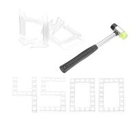 PATIKIL 1 ensemble d'entretoises de nivellement de carrelage de 1 mm avec maillet en caoutchouc pour installations de carrelage et de pierre, blanc