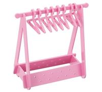 PATIKIL 1 Ensemble Porte-Boucles d'Oreilles Avec 8 Cintres, Support d'Organisateur de Boucles d'Oreilles en Acrylique, Présentoir de Cintre Avec 20 Trous, Rose