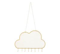 PATIKIL 1 Ensemble Porte-Boucles D'Oreilles Mural, Porte-Collier Suspendu Organisateur de Bijoux Mural avec 8 Crochets pour Boucles D'Oreilles Collier Bijoux Décoration Murale, Nuage