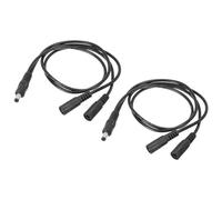 PATIKIL 1 Mâle à 2 Femelle DC Alimentation Répartiteur Câble, 2 Paquet 5.5mmx2.1mm Y Répartiteur Câble pour CCTV Caméras, Routeur, LED Lumière Bande