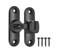 PATIKIL 1 Pack Verrou de porte coulissante à bascule pour barre de sécurité de porte de jardin de salle de bain de cabinet, noir
