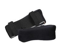 PATIKIL 1 paire de housses pour accoudoirs de chaise de bureau souples en mousse à mémoire de forme et coton amovibles et lavables pour bureau d'ordinateur, jeux vidéo, 25 x 10 x 7 cm, noir