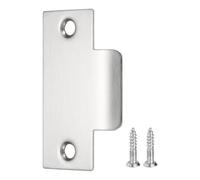 PATIKIL 1 PC Plaque De Remplissage De Trou De Bord De Porte, 70.2mm x 28.2mm Angle Droit En Acier Inoxydable Pour Serrures De Portes Exterieures, Argent