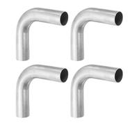 PATIKIL 1 Pouce OD Crosse en Acier Inoxydable 201, 4Pcs Raccord de Tuyau Coudé à 90 Degrés, Soudage à la Sueur, Connexion de Soudure pour Main Courante d'Escalier