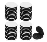 PATIKIL 1 Pouce Rond Adhésif Crochet et Boucle Dots, 40 Paires Cercle Double Face Collant pour Maison Bureau Bricolage Support de Téléphone de Voiture, Noir