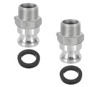 PATIKIL 1" Raccord Camlock en Aluminium, 2 Pcs Part-F Bouchon De Poussière Adaptateur Mâle Filetage Femelle NPT Raccord Camlock Coupleur À Déconnexion Rapide, Argent