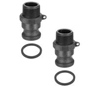 PATIKIL 1" Raccord en Aluminium À Crémaillère, 2 Pcs Part-F Bouchon Mâle Adaptateur Femelle Filetage NPT Raccord À Crémaillère Coupleur À Déconnexion, Noir