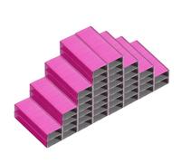 PATIKIL #10 Agrafes Standard, 10 Paquets 10000pcs 3/16" Longueur de Jambe Agrafes à Pointe Plate sans Blocage pour Agrafeuse de Bureau Fournitures de Bureau à Domicile, Rouge Rose