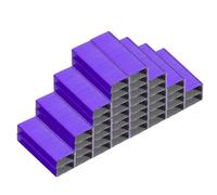 PATIKIL #10 Agrafes Standard, 10 Paquets 10000pcs Longueur de Jambe 3/16" Agrafes à Pointe Plate Chisel Point sans Blocage pour Agrafeuse de Bureau Fournitures de Bureau à Domicile, Violet