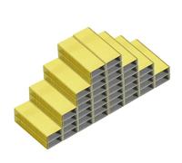 PATIKIL #10 Agrafes Standard, 10 Paquets 10000pcs Longueur de Jambe 3/16" Agrafes à Pointe Plate Chisel Point sans Blocage pour Agrafeuse de Bureau Fournitures de Bureau à Domicile, Jaune